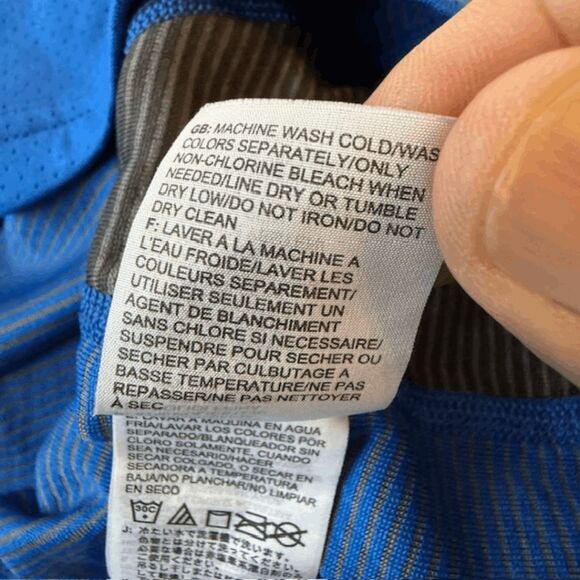 The North Face Men's Flashdry Long Sleeve Athletic T-Shirt Blue Gray Size Medium - Picture 5 of 10